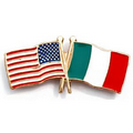 USA & Italy Flag Lapel Pin